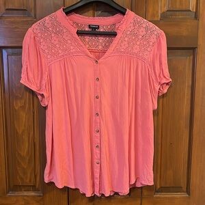 Torrid Textured Stretch Rayon Top Size 2X